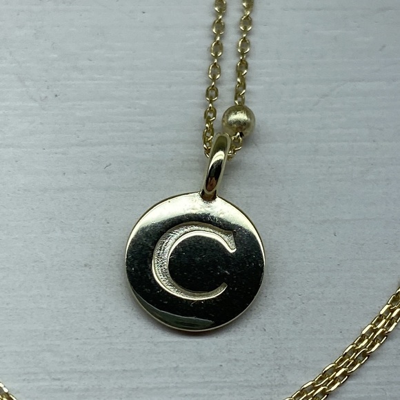 Yellow Gold Vermeil “C” Monogram Necklace - Picture 3 of 8